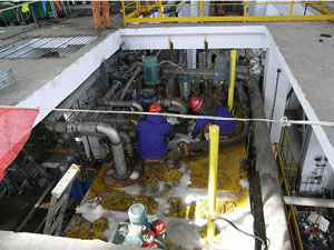 萊鋼JG-130/3.82-Q型煤氣鍋爐和蒸汽管線投用前中性膜化清洗工程