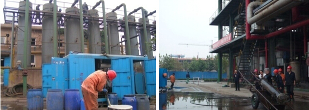 高壓水射流清洗施工現(xiàn)場 高壓水射流清洗施工現(xiàn)場